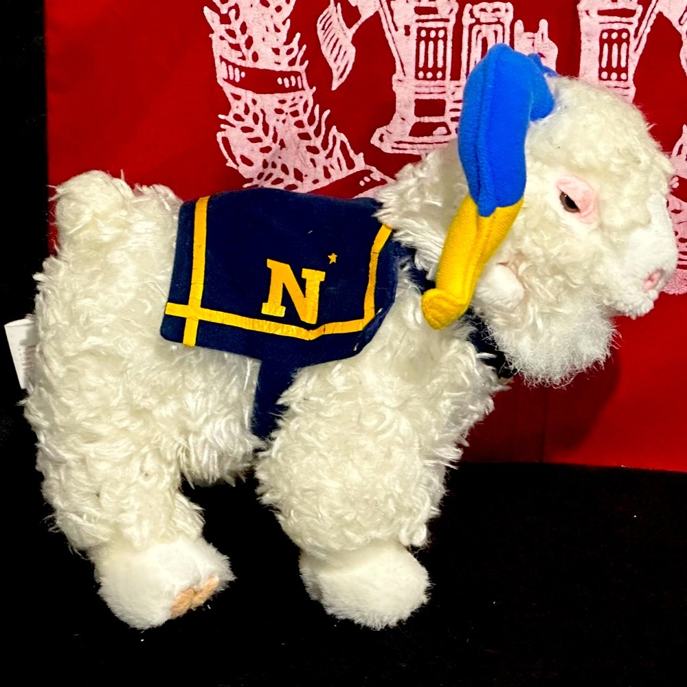 8.5" Vintage USNA US Naval
Academy Mascot Billy Goat Stuffed
Animal Plush Navy